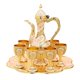 thumbnail image 2 of Juego de cafetera turca, juego de jarra, juegos de té artesanales con bandeja para tetera y 6 tazas para Blanco áureo, 2 of 9