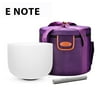 TOPFUND E Note Crystal Singing Bowl Solar Plexus Chakra 8 inch Singing Bowl Mallet Suede Striker