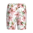 thumbnail image 2 of Lsque Lilies Flowers Mens Sleep Pajama Shorts,Short Pajama Pants, Cotton Ultra-Soft Knit-Large, 2 of 9