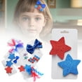thumbnail image 4 of National Day Star Series Bow Hairpin Elegant Childrens Hair Clip Barrettes Accessories, 4 of 4