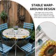 thumbnail image 2 of Round Fitted Tablecloth,Farm Sunflower Eucalyptus Leaf Circle Table Cover Waterproof Table Cloth with Elastic Edge,Country Gradient Botanical Outdoor Tablecloths for Kitchen Picnic 55-60in, 2 of 9
