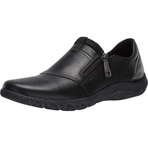 Cobb Hill Collection Amalie Zipper Slip-On Black Sneakers 5.5M