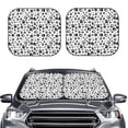 thumbnail image 2 of JUNZAN Black Footprints Pattern Car Windshield Sun Shade | Reflective Sunshade | Foldable 2-Piece Sun Shield Protect Your Car | Fits Sedans, SUVs, Hatchbacks-Small, 2 of 6