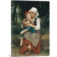 thumbnail image 1 of ARTCANVAS Breton Brother and Sister Canvas Art Print by William-Adolphe Bouguereau - Size: 26" x 18" (0.75" Deep), 1 of 9
