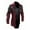 Red, variant on Zylarhe Men Leather Jacket Motorcycle Zipper Long Sleeve Coat Top Blouses Eiderdown Coat