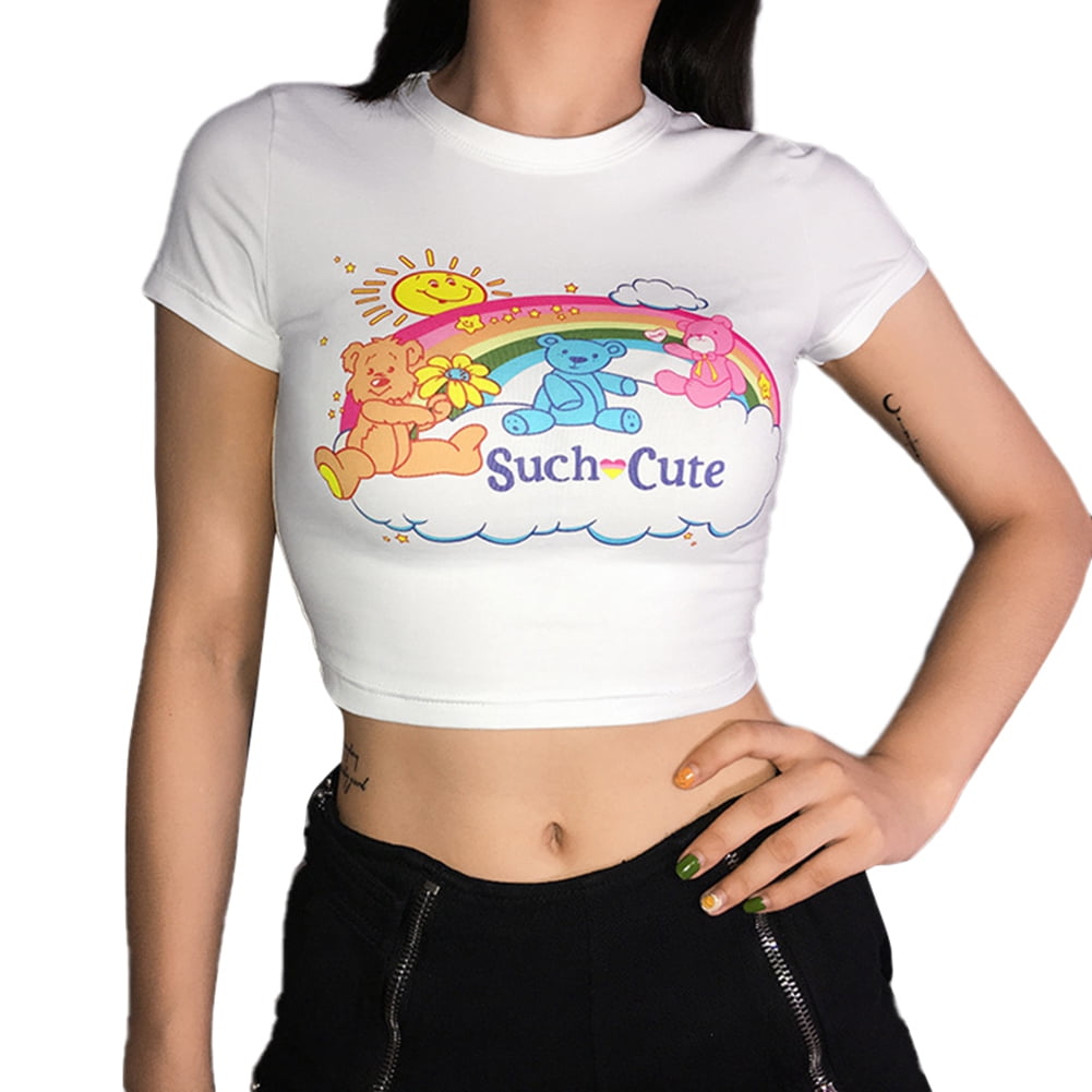 cute rainbow crop top