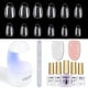 thumbnail image 1 of Kit de uñas de gel AILLSA, puntas cortas en forma de almendra, 240 unidades con pegamento, 1 of 8