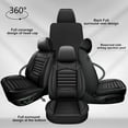 thumbnail image 4 of AOMSAZTO Car Seat Cover,Full Set Waterproof Premium Leather Seat Protector,Luxury Automotive Interior Accessories Airbag Compatible,Universal Fit Most Sedan SUVs Trucks(Black,2 Row 5 Seats), 4 of 8