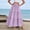 Purple, variant on Women's Summer Casual Elegant Smock Layered Tiered Maxi Skirt High Waisted A Line Flowy Long Skirts with Pockets White