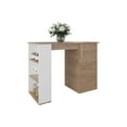 thumbnail image 6 of Depot E-Shop Rossiter Kitchen Island, 1 Door, 5 Shelves, Natural Oak/White, 6 of 7
