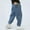 Blue, variant on CYRBOKO Boys Jeans, Casual Loose Cotton Elastic Waist Long Pants Blue Size 7-8 T