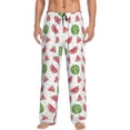 thumbnail image 2 of Lsque Hand Drawn Watermelon Print Men's Pajama Pants, Lounge Pant - Comfortable Home Wear,Elastic Waistband, Stylish Design-Small, 2 of 9