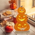 thumbnail image 4 of Luz de calabaza de Halloween, decoración de calabaza, luces nocturnas de atmósfera de terror, linterna de calabaza para casa embrujada al aire libre, 4 of 9