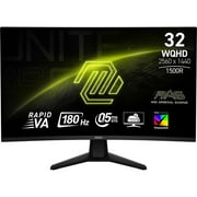 MSI MAG 32CQ6F 32" Class WQHD Curved Screen Gaming LED Monitor - 16:9 - Black - 31.5" Viewable - Rapid Vertical Alignment (VA) - LED Backlight - 2560 x 1440 - 1.07 Billion Colors - Adaptive Sync - ...