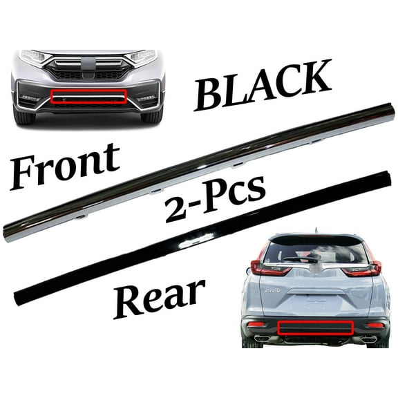 2020 2021 2022 Compatible with Honda CRV CR-V Front Rear Bumper Face Bar Molding Trim Center Middle Black