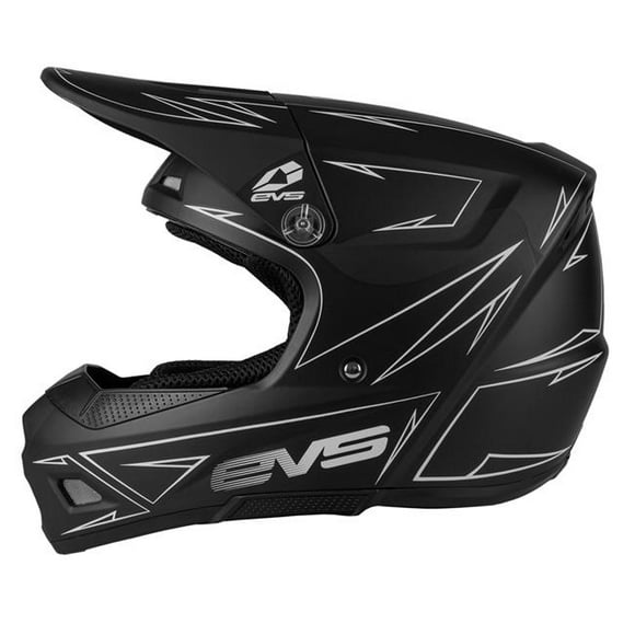 EVS HE21T3P-BK-L T3 Pinner Helmet, Matte Black - Large