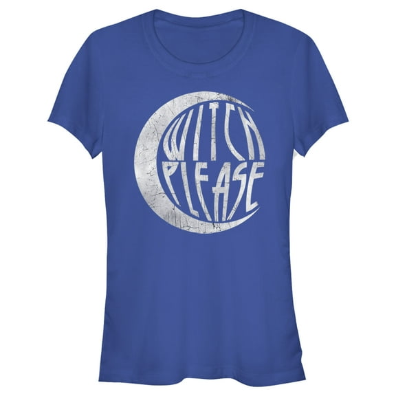 Junior's CHIN UP Halloween Witch Please  Graphic Tee Royal Blue 2X Large