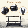 thumbnail image 3 of 2-Tier Stand Katana Stand 39.1x8.9x24.5cm Wooden Katana Holder Black Swords Display Holder Wood Swords Racks for Home, 3 of 6