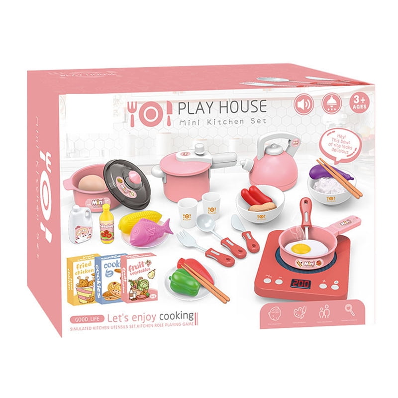 Children Kitchen Toys Simulation Kitchen Utensils Food Cookware Pot Pan