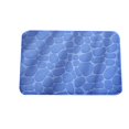 thumbnail image 1 of 50 x 80 cm - (azul), alfombra de baño de esponja viscoelástica antideslizante - alfombra de baño, color sólido en relieve de piedra de terciopelo coral, 1 of 5