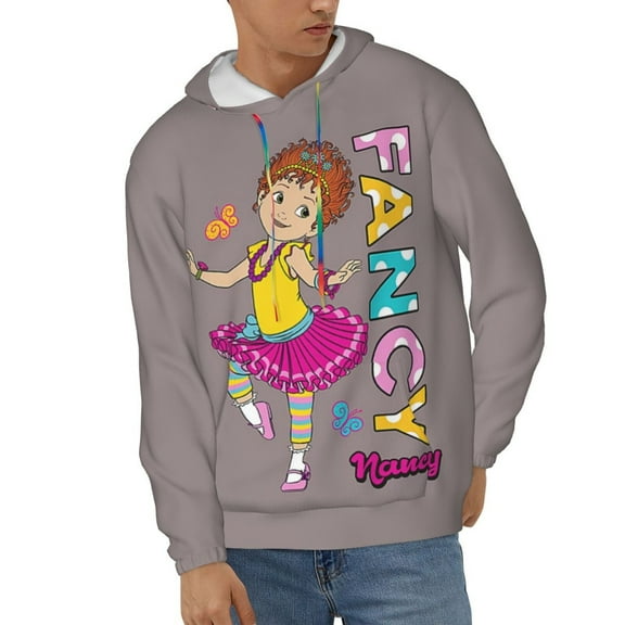 Fancy Nancy Men's Hoodie Novelty Graphic Long Sleeve Adult Sweatshirt Casual Unisex Pullover Sweater Hooded Tracksuit