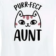 thumbnail image 3 of Instant Message - Purrfect Aunt - Women's Short Sleeve Graphic T-Shirt, 3 of 6