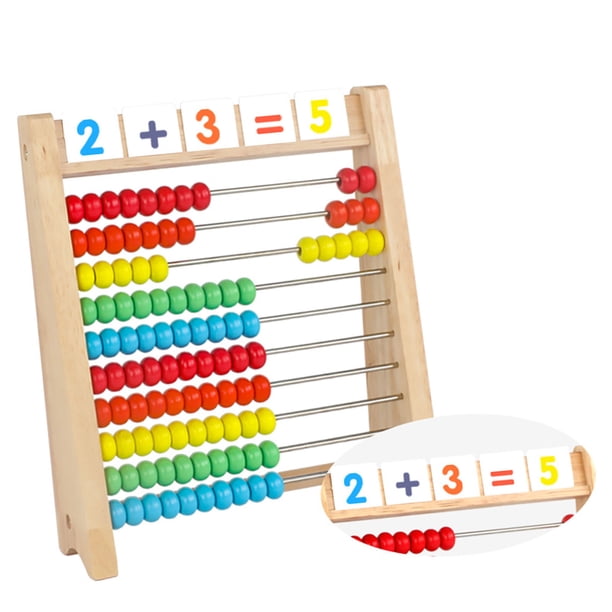 Estante De Madera Para ábaco De Bebé, Estante Educativo De ábaco Para Bebé De 100 Cuentas Para La Vida Diaria De Los Niños