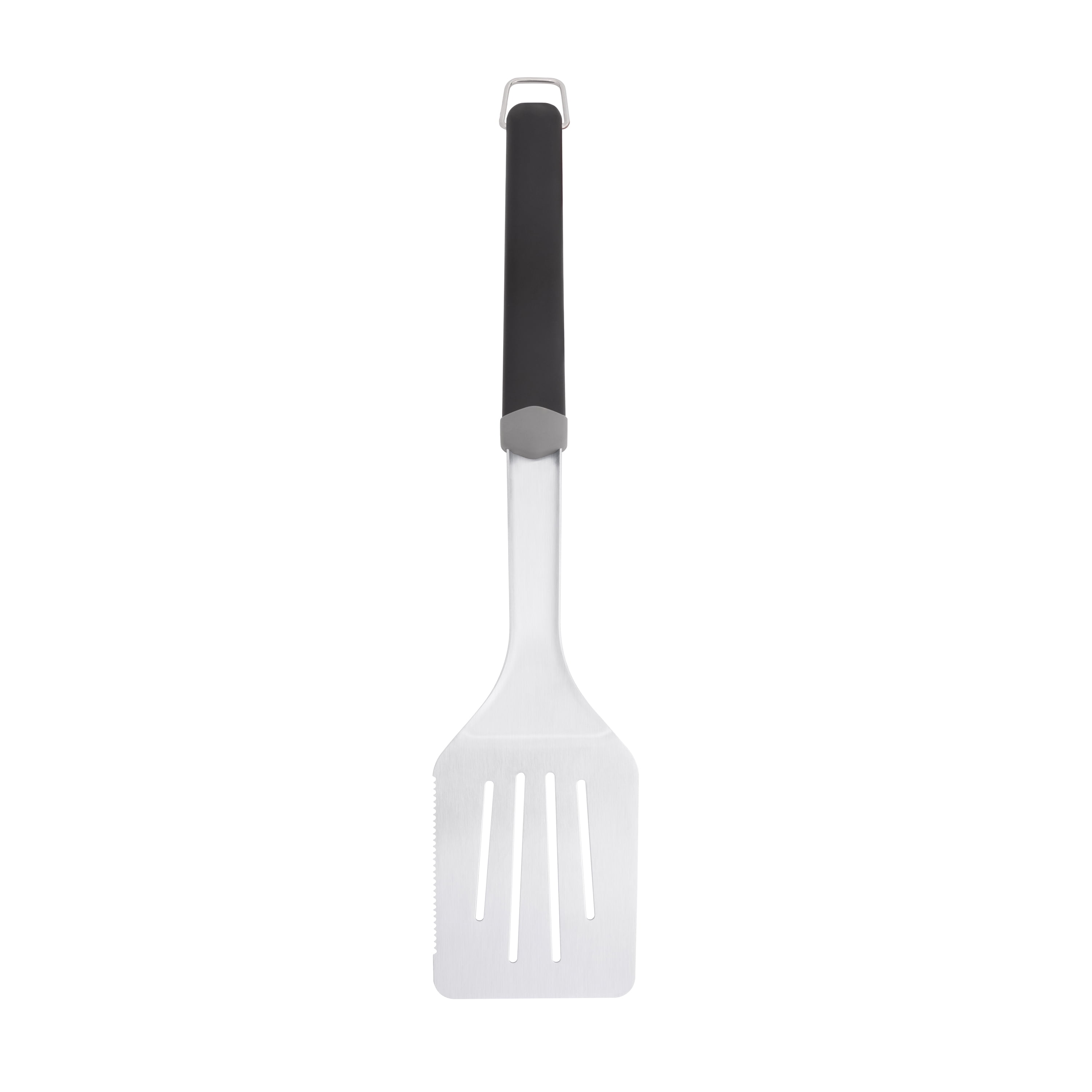 (4 pack) Expert Grill Stainless Steel Grill Spatula, Black & Gray