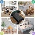 thumbnail image 5 of Math Equations Multicolor Formulas Black Rectangle Tablecloth 60"x120",Waterproof Polyester Rectangle Table Cloth, Wipeable Spillproof Polyester Tablecloth for Dining, Camping, Indoor and Outdoor, 5 of 6