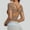 Coffee backless crop top women a1, variant on Women's Summer Backless Crop Top Round Neck Short Sleeve Slim Fit T-Shirt Casual Workout Tee Shirts Fashion Solid Color Tops, Coffee 2XL