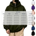 thumbnail image 3 of JSheng Men's Oversized Hoodies Pullover Long Sleeve Drawstring Sweatshirt with Pocket Fall Winter Casual Solid Loose Sweatshirts Z-Army Green L, 3 of 5