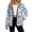 Blue Toile De Jouy Bird Floral, variant on Xoenoiee Brown Leopard Print Womens Winter Fleece Jacket Fuzzy Lapel Button Sherpa Coats with Pockets Long Sleeve Winter Sweatshirt Teddy Fleece Outerwear Warm Coats, S