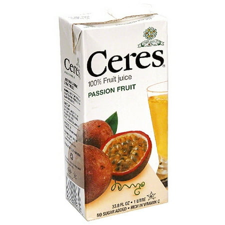 Ceres Passion Fruit 100% Fruit Juice, 33.8 fl oz, (Pack of