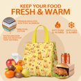 thumbnail image 5 of Golden Retrievers and Pioneer Flower Insulated Lunch Bag for Women & Adults,Large Portable Soft Cooler Lunch Bag,Thermal Food Storage Tote with Pearl Cotton,8.66L,8.75x5.75x9.5 Inch, 5 of 6