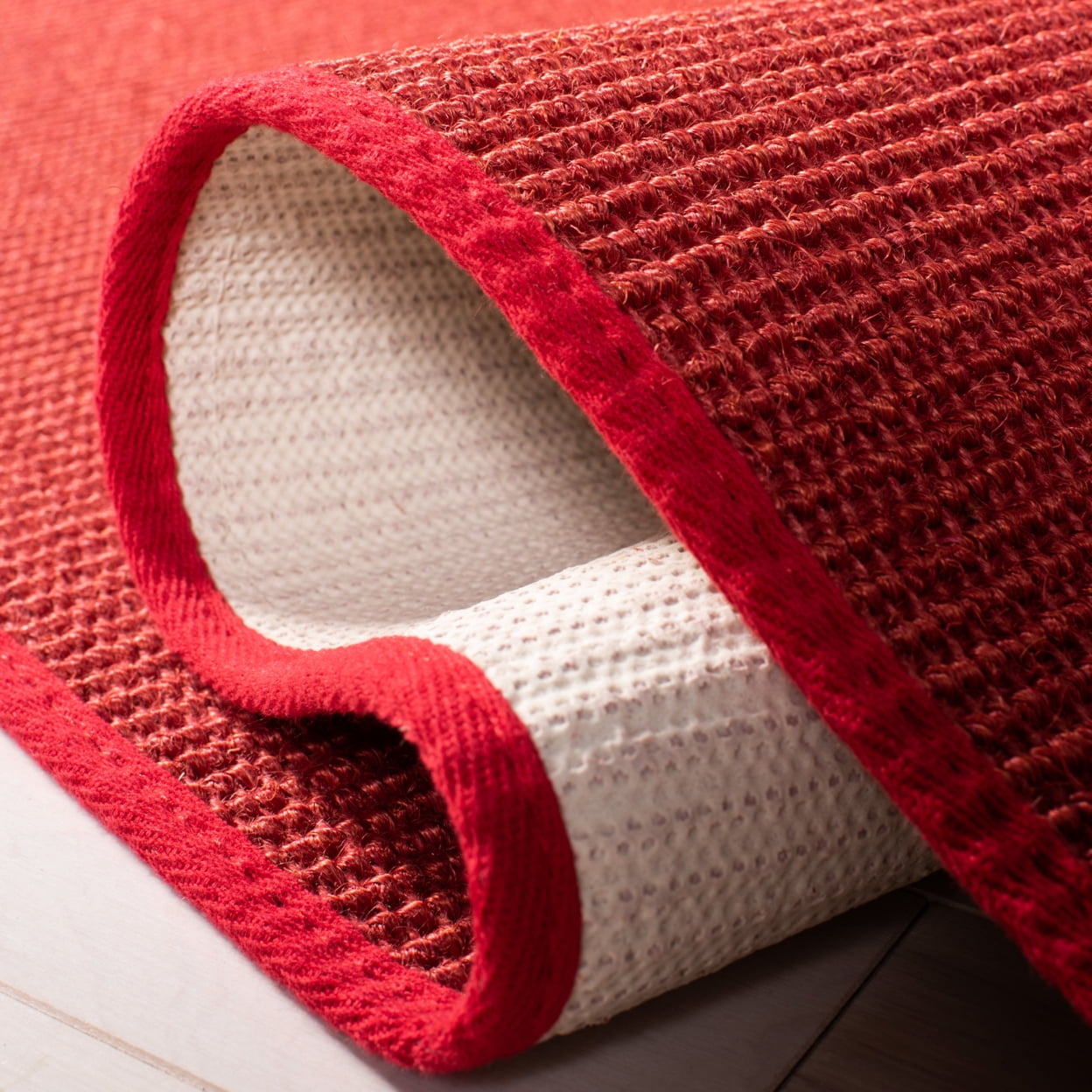 SAFAVIEH Martha Stewart Maximillian Solid Area Rug, Red, 8' x 10'