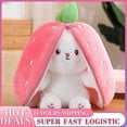 thumbnail image 2 of 18/25/35cm Bunny Plush Toy Kawaii Carrot Strawberry Turn Into Rabbit Animals Banmo, 2 of 5