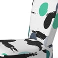 thumbnail image 3 of Designart "Black Circle Pattern" Upholstered Patterned Accent Chair and Arm Chair, 3 of 5