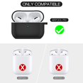 thumbnail image 2 of Funda BRG de silicona suave para Airpods Pro con llavero, color negro, 2 of 7