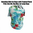thumbnail image 3 of Hawaiian Shirt for Dogs with Tropical Floral Print, Size Xxl, Sky Blue, for Large Dogs, 3 of 3