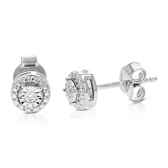 Vir Jewels 1/20 CTTW Lab Grown Diamond Composite Earrings in Sterling Silver With Push Backs For Women