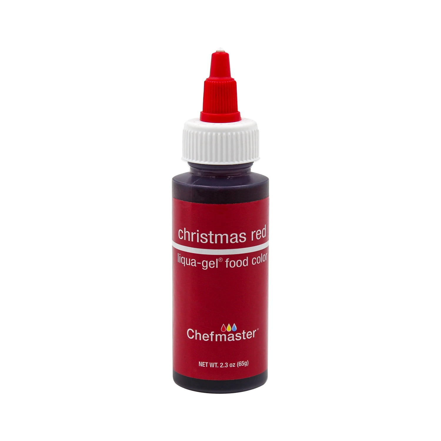 Chefmaster by US Cake Supply 2.3oz Christmas Red Liqua-Gel Cake Food Coloring