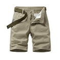 thumbnail image 3 of IYTR Mens Cargo Shorts Zipper Button with Pocket Sports Shorts Casual Outdoor Hiking Shorts Sweatpants Solid Color Athletic Shorts Summer Shorts (Khaki 31), 3 of 6