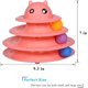 thumbnail image 2 of Rodillo de juguete para gatos Bolas de juguete para gatos con plataforma giratoria de 3 niveles con seis bolas de colores Gatito interactivo Diversión Ejercicio físico mental Juguetes de rompecabezas Rosa BANYUO Electrónica, 2 of 6