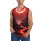 thumbnail image 1 of Balery Red Moon Lava Camisetas sin mangas para hombre, absorbe la humedad y protege contra el mal olor.-Small, 1 of 7