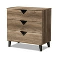 thumbnail image 2 of Baxton Studio Wales Modern And Contemporary Light Brown Wood 3-Drawer Chest, 2 of 7