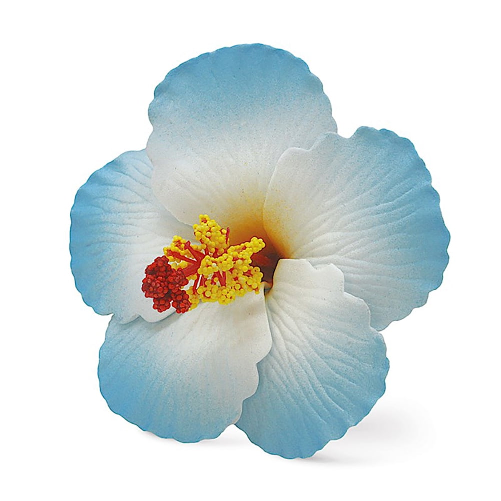 Hawaii Hair Clip Foam Flower Hibiscus Blue