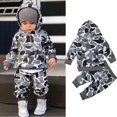 thumbnail image 2 of Mercatoo Infant Boys Camouflage Sweatshirt Outfits Boy Toddler Hooded Matching Sweatsuit Sweatpants Baby Kids Baby Boy 3 6 Months, 2 of 7
