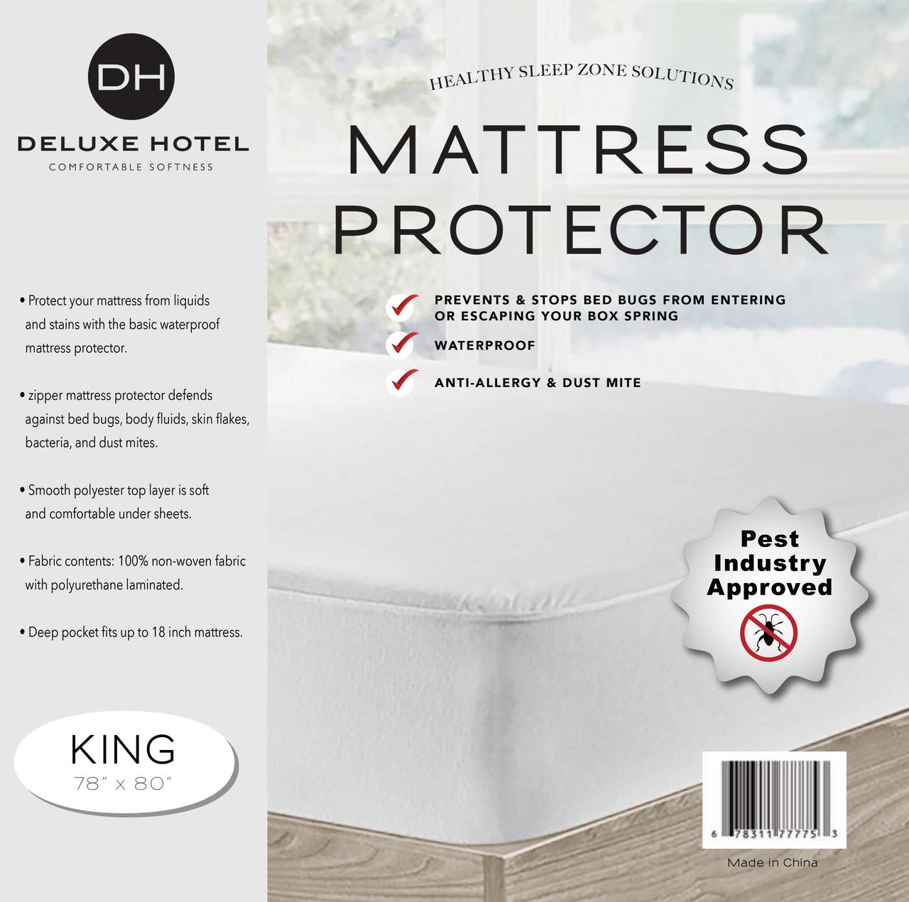 Premium Mattress Protector With Zipper 100 Waterproof Deep Pocket