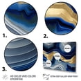 thumbnail image 3 of Designart Vibrant Blue And Gold Flow Art I Canvas Wall Art, 3 of 5