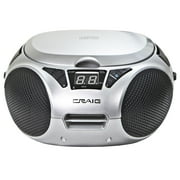 Craig Bluetooth CD/Radio Boombox, Silver, CD6925BT